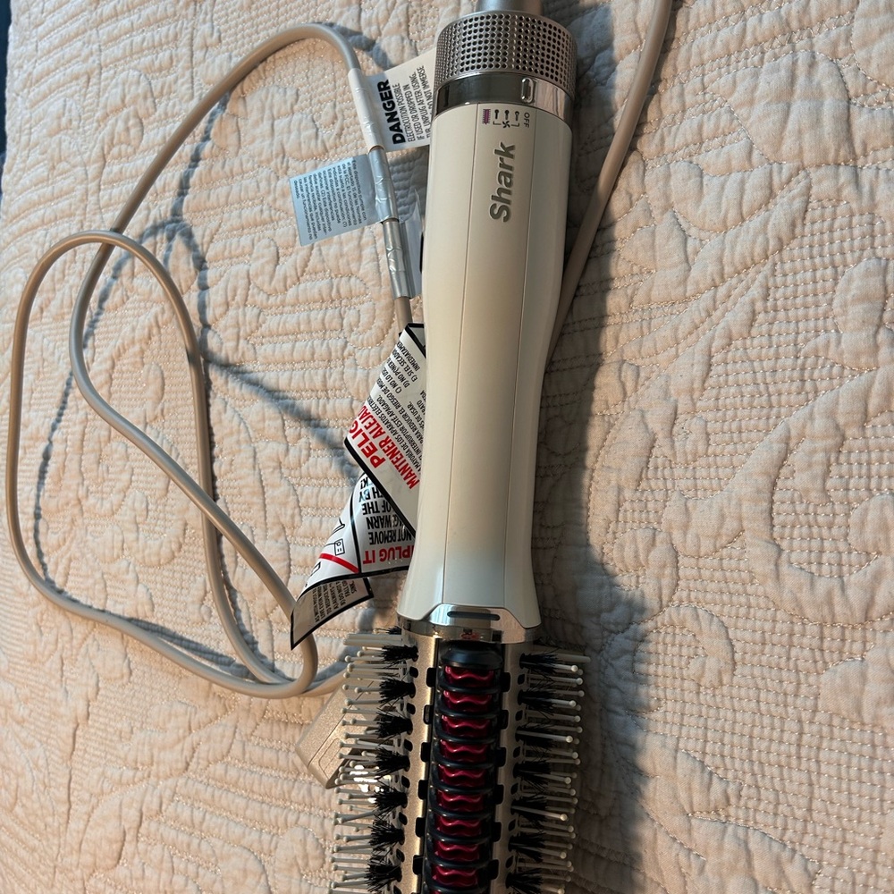 Shark White Hair Styling Brush